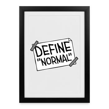 Define Normal Funny Sarcastic Definition Graphic - Framed poster (27 × 37 cm) - black - Front