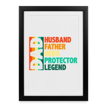 DAD: Hero Protector Legend - Framed poster (27 × 37 cm) - black - Front