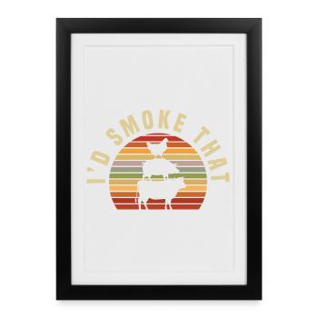 Grillmeister Gift Meat, Sausage & Beer - Framed poster (27 × 37 cm) - black - Front