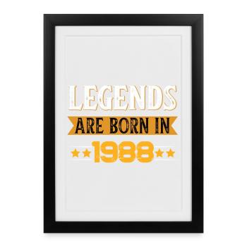 Birthday born in 1988 - Framed poster (27 × 37 cm) - black - Front