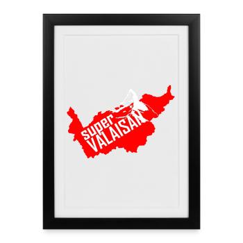 Super Valaisan des Alpes - Affiche encadrée (27 × 37 cm) - noir - Devant