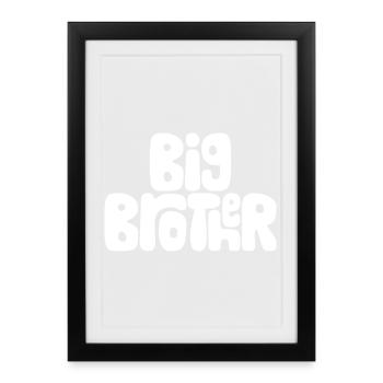 Grand frère - Affiche encadrée (27 × 37 cm) - noir - Devant