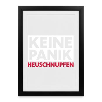 Keine Panik Heuschnupfen - Gerahmtes Poster (27 × 37 cm) - Schwarz - Vorne