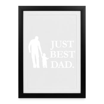 Juste Le meilleur papa - Affiche encadrée (27 × 37 cm) - noir - Devant