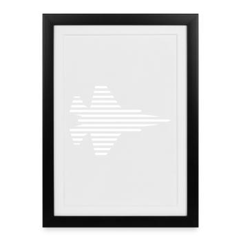F-35 Lightning II | F 35 | F35 | avion de combat - Affiche encadrée (27 × 37 cm) - noir - Devant