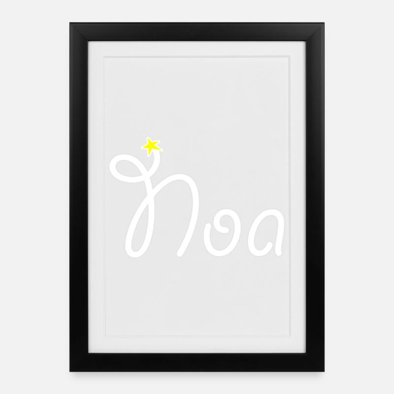 Noa - Gerahmtes Poster (27 × 37 cm) - Schwarz