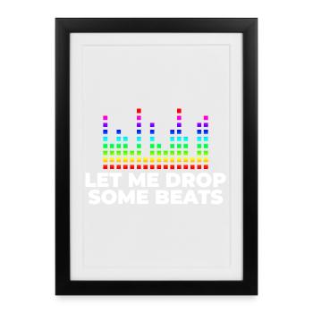 Musique DJ - Affiche encadrée (27 × 37 cm) - noir - Devant