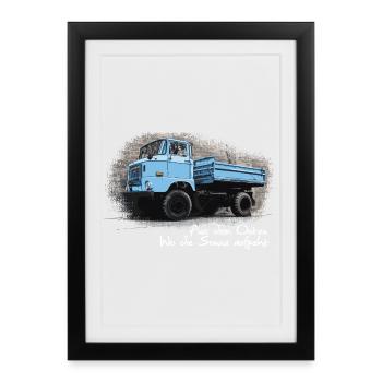 W50 - De l’Est - Là où le soleil se lève - Affiche encadrée (27 × 37 cm) - noir - Devant