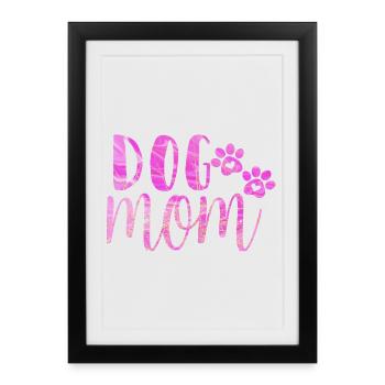 Maman chien - Affiche encadrée (27 × 37 cm) - noir - Devant
