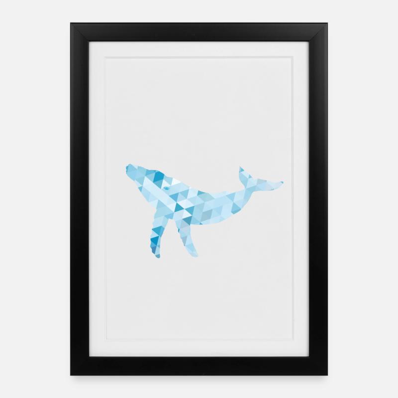 Humpback - Gerahmtes Poster (27 × 37 cm) - Schwarz