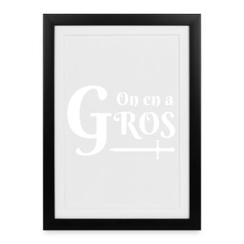 chevalier, épée, perceval, karadoc, merlin - Affiche encadrée (27 × 37 cm) - noir - Devant