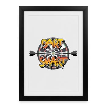 Dart makes you happy - Framed poster (27 × 37 cm) - black - Front