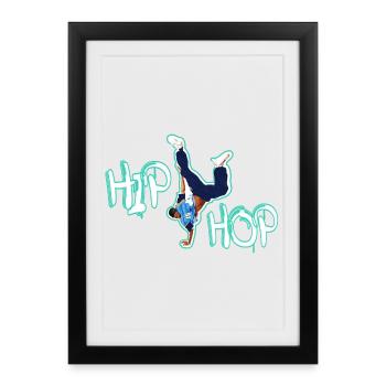 HIP HOP - Framed poster (27 × 37 cm) - black - Front