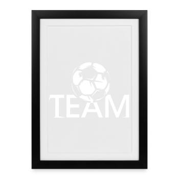 Équipe, Équipe, Icône, Symbole, Ball, Club De Football - Affiche encadrée (27 × 37 cm) - noir - Devant
