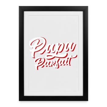 Papa Parfait Super Papa Anniversaire Noël Fête - Affiche encadrée (27 × 37 cm) - noir - Devant