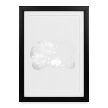 Supernova Orbit Background transparent stormy - Framed poster (27 × 37 cm) - black - Front