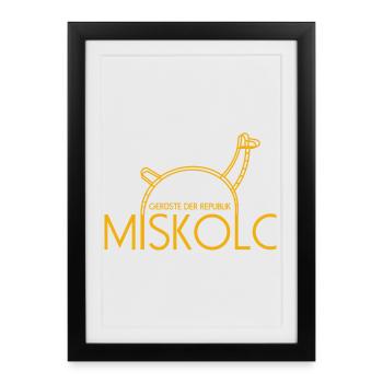 Miskolc játszótér Animal - Gerahmtes Poster (27 × 37 cm) - Schwarz - Vorne