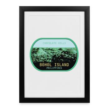 The Chocolate Hills in Bohol, Philippines - Framed poster (27 × 37 cm) - black - Front