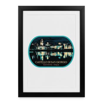 Overnight at the Castle of San Giorgio, Mantua - Framed poster (27 × 37 cm) - black - Front