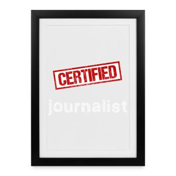 Journalist - Framed poster (27 × 37 cm) - black - Front