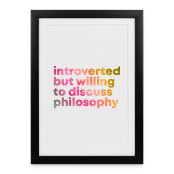 Philosophie Philosophie Philosophie - Affiche encadrée (27 × 37 cm) - noir - Devant