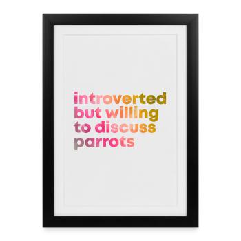 Perroquet Perroquet Perroquet - Affiche encadrée (27 × 37 cm) - noir - Devant