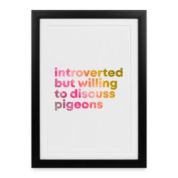 Pigeon Pigeon Pigeon - Affiche encadrée (27 × 37 cm) - noir - Devant