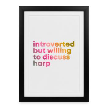 Harp Harp Harp - Framed poster (27 × 37 cm) - black - Front
