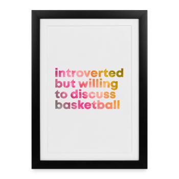 Basketball Basketball Basketball - Affiche encadrée (27 × 37 cm) - noir - Devant