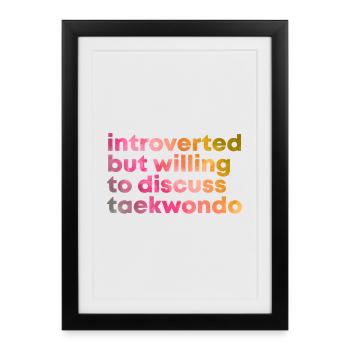 Taekwondo Taekwondo Taekwondo - Affiche encadrée (27 × 37 cm) - noir - Devant