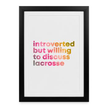 Lacrosse Lacrosse Lacrosse - Affiche encadrée (27 × 37 cm) - noir - Devant
