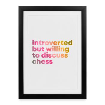 Échecs Échecs Échecs - Affiche encadrée (27 × 37 cm) - noir - Devant