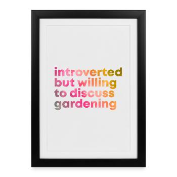 Jardinier Jardinier Jardinier - Affiche encadrée (27 × 37 cm) - noir - Devant