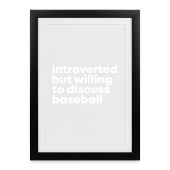 Baseball Baseball Baseball - Affiche encadrée (27 × 37 cm) - noir - Devant