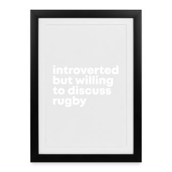 Rugby Rugby Rugby - Affiche encadrée (27 × 37 cm) - noir - Devant
