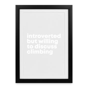 Bergsteiger Kletterer Kletterer Kletterer - Gerahmtes Poster (27 × 37 cm) - Schwarz - Vorne