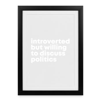 Politique Politique Politique - Affiche encadrée (27 × 37 cm) - noir - Devant