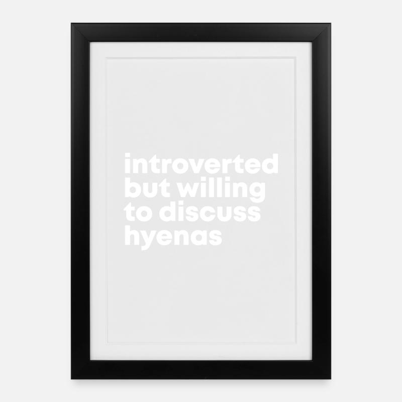 hyène - Affiche encadrée (27 × 37 cm) - noir