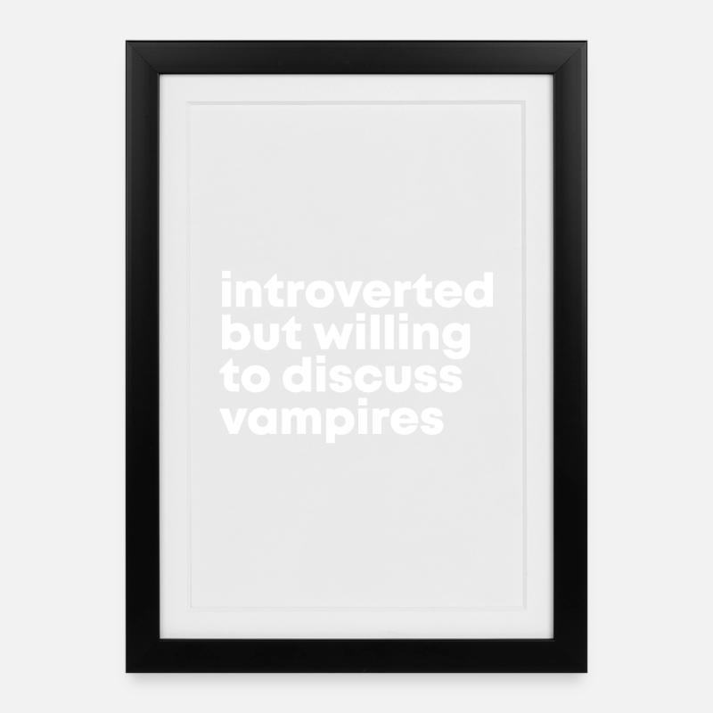 Vampir - Gerahmtes Poster (27 × 37 cm) - Schwarz