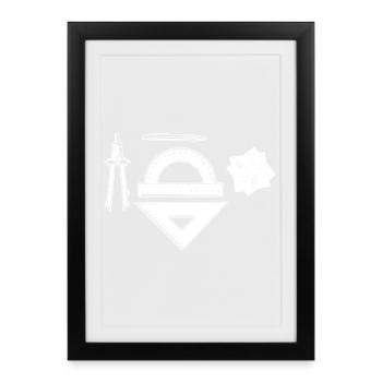 Architect Graphic - Framed poster (27 × 37 cm) - black - Front