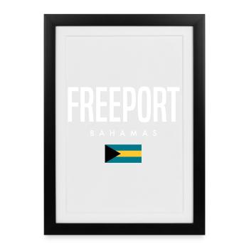 Freeport Bahamas - Framed poster (27 × 37 cm) - black - Front