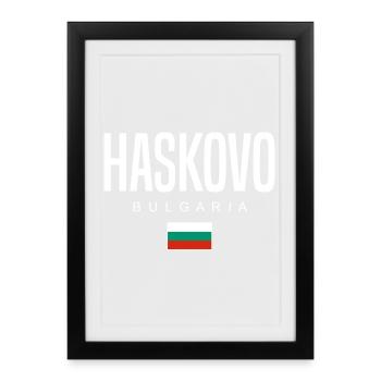 Haskovo Bulgaria - Framed poster (27 × 37 cm) - black - Front
