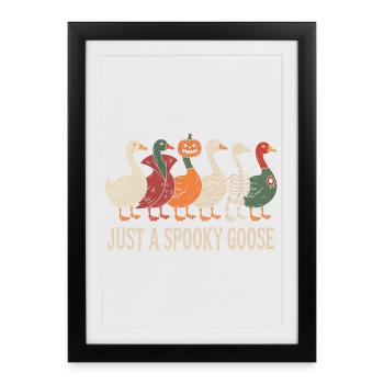 Ambiance Halloween avec Just A Spooky Goose - Affiche encadrée (27 × 37 cm) - noir - Devant