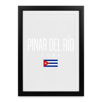 Pinar del Río Cuba Cubains - Affiche encadrée (27 × 37 cm) - noir - Devant