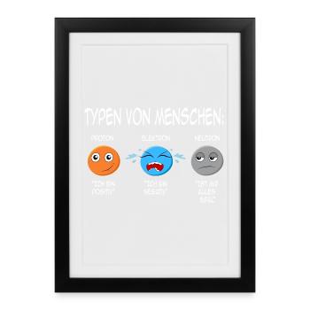 Physics Physicist Teacher Science Funny Saying - Framed poster (27 × 37 cm) - black - Front