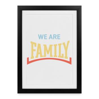 Nous sommes une famille (Famille / Parents / Concave / 3C) - Affiche encadrée (27 × 37 cm) - noir - Devant