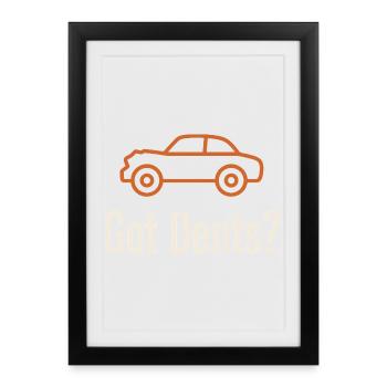 Demolition Derby Fan Pit Crew Crash Driver Fair - Framed poster (27 × 37 cm) - black - Front