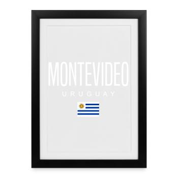 Montevideo Uruguay Uruguayans - Framed poster (27 × 37 cm) - black - Front
