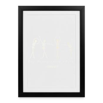 Les os desséchés reprennent vie – Ézéchiel 37:5 - Affiche encadrée (27 × 37 cm) - noir - Devant