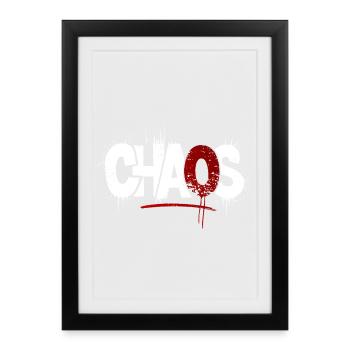 Chaos Splatter Symbolism - Framed poster (27 × 37 cm) - black - Front